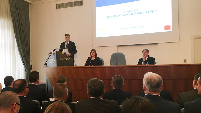 Predsjednik Vlade Plenković: Projekt Slavonija preokrenut će negativne trendove i učiniti razvojni iskorak za Slavoniju